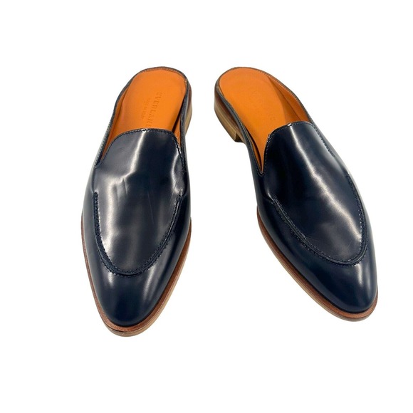 EVERLANE The Modern Loafer Slip On Leather Low Heel Mules 6.5 US in Navy - Picture 7 of 12